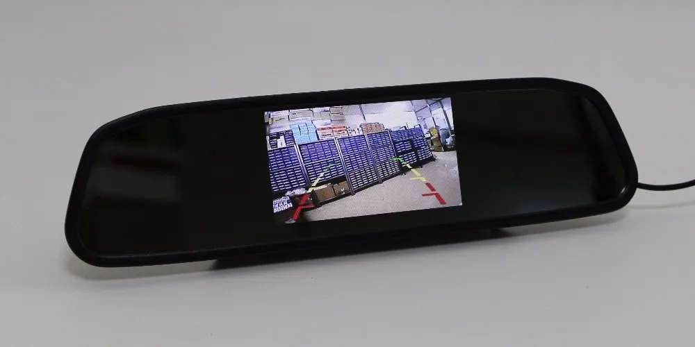 Зеркало заднего вида автомобиля монитор/сложенный экран дисплей/lcd NTSC PAL цветная ТВ система безопасности для камеры заднего вида