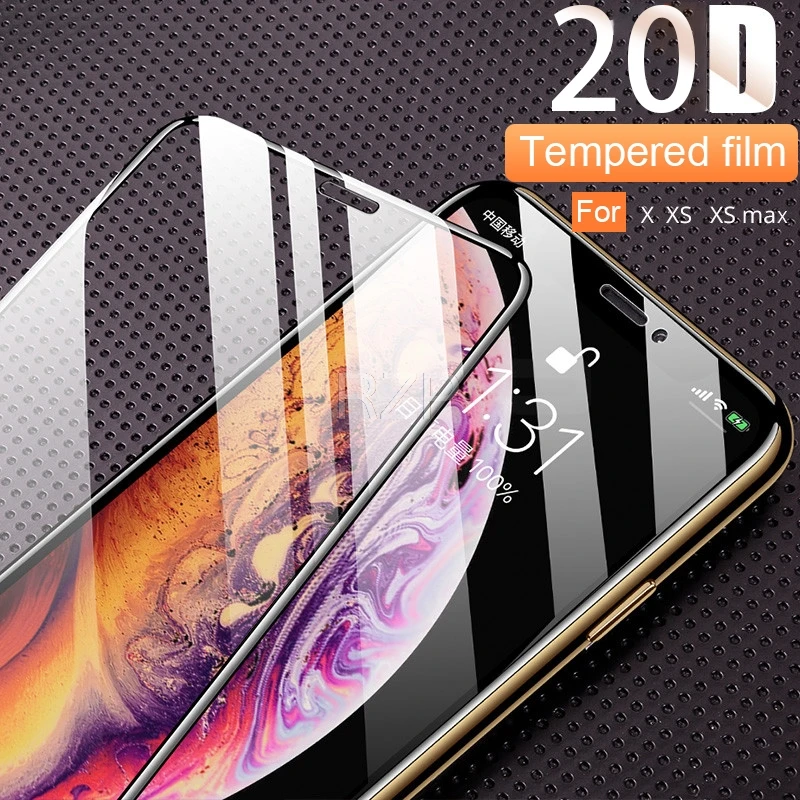 RZP 20D изогнутая полная Защита экрана для Apple iPhone X XR Xs Max 6 6s 7 8 Plus 6Plus закаленное