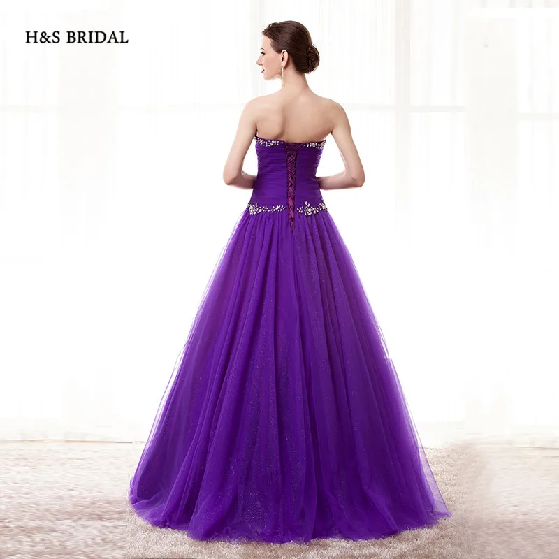 H&S BRIDAL Red Purple Blue Cheap Organza Ball Gown Prom Dresses Sequins Beaded Shinny sweet 16 robe de soiree quinceanera gowns | Свадьбы
