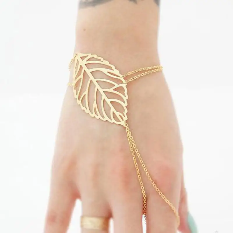 Fashion Simple Hollow Blade Gold And Silver Alloy Bracelet Female Gift Jewelry Accessories Pulseira Dede Multi Tortue | Украшения и