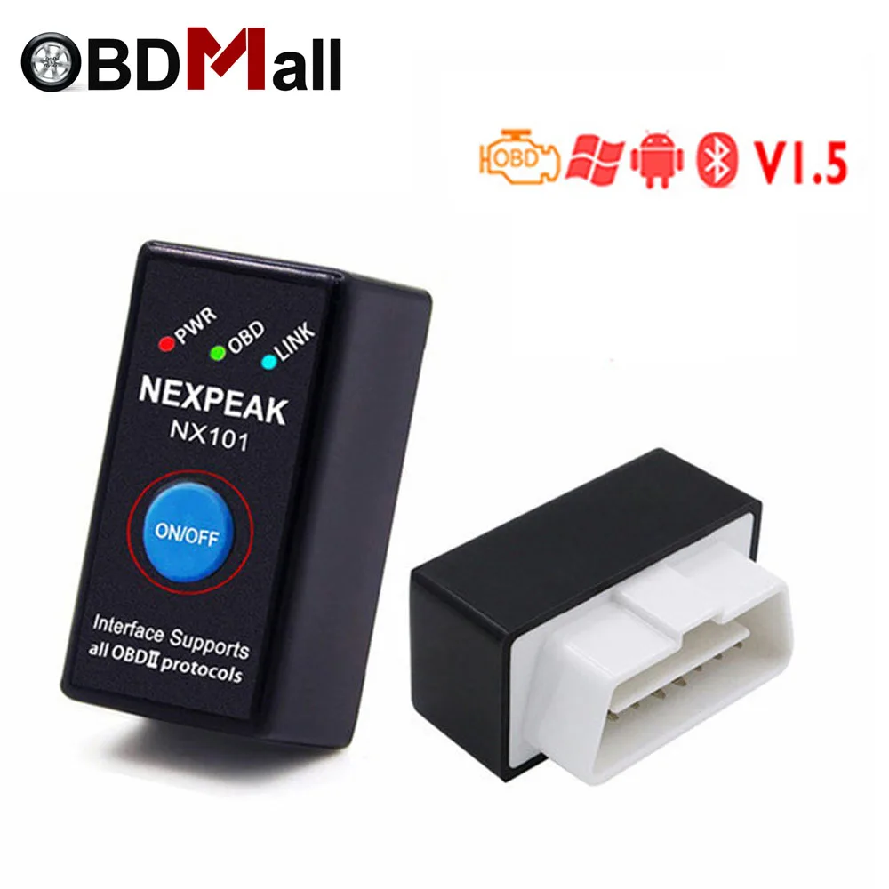 Новый мини OBD2 Eml327 V1.5 Bluetooth адаптер Авто диагностический сканер для Android/PC
