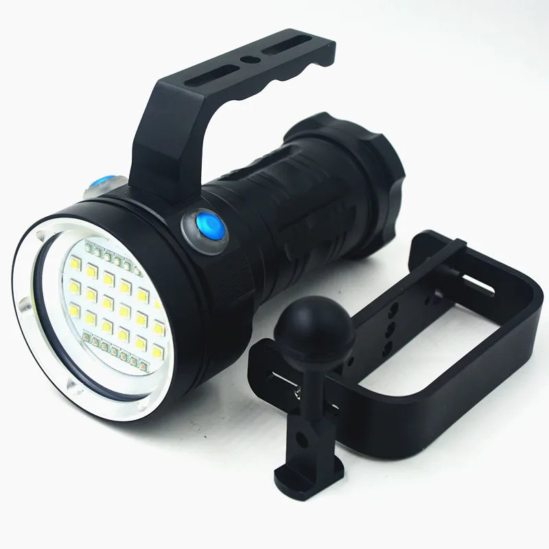 Подводное погружение фонарик 100 м 25000лм водонепроницаемый 18x XM L2 LED