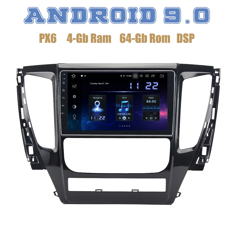 Автомобильный радиоприемник 10 2 &quotIPS экран для mitsubishi pajero sport 2017 2018 PX6 Android 9 0 DSP 4 + 64