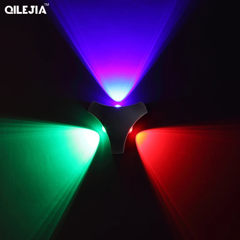 Современный 3 Вт бра Led настенный светильник сад передняя дверь RGB цветное