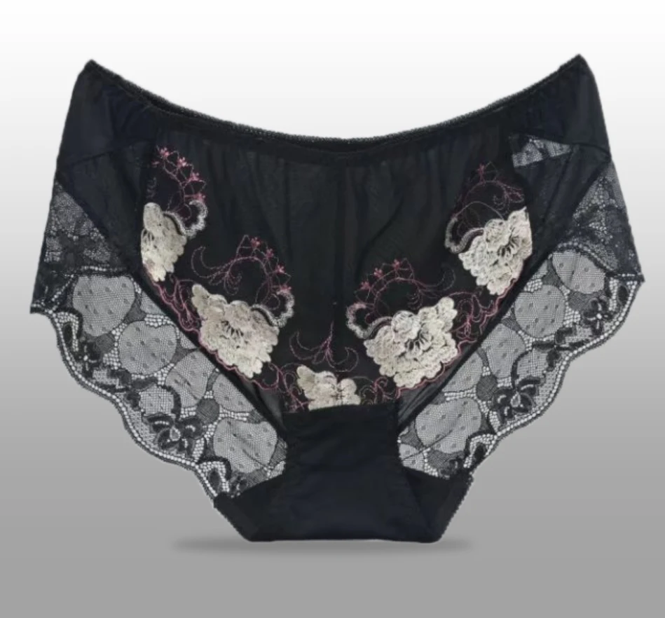 Сексуальное кружевное белье Для женщин Мода Вышивка Шелк льда супер мягкие