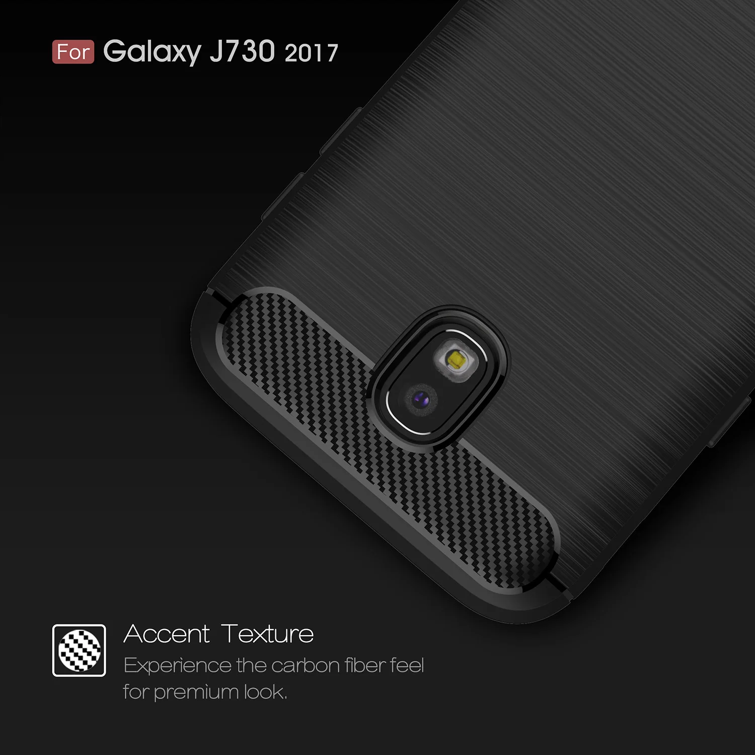 Углеродного волокна Защитный чехол для Samsung Galaxy J7 J5 J3 J730 J530 J330 2017 задняя крышка