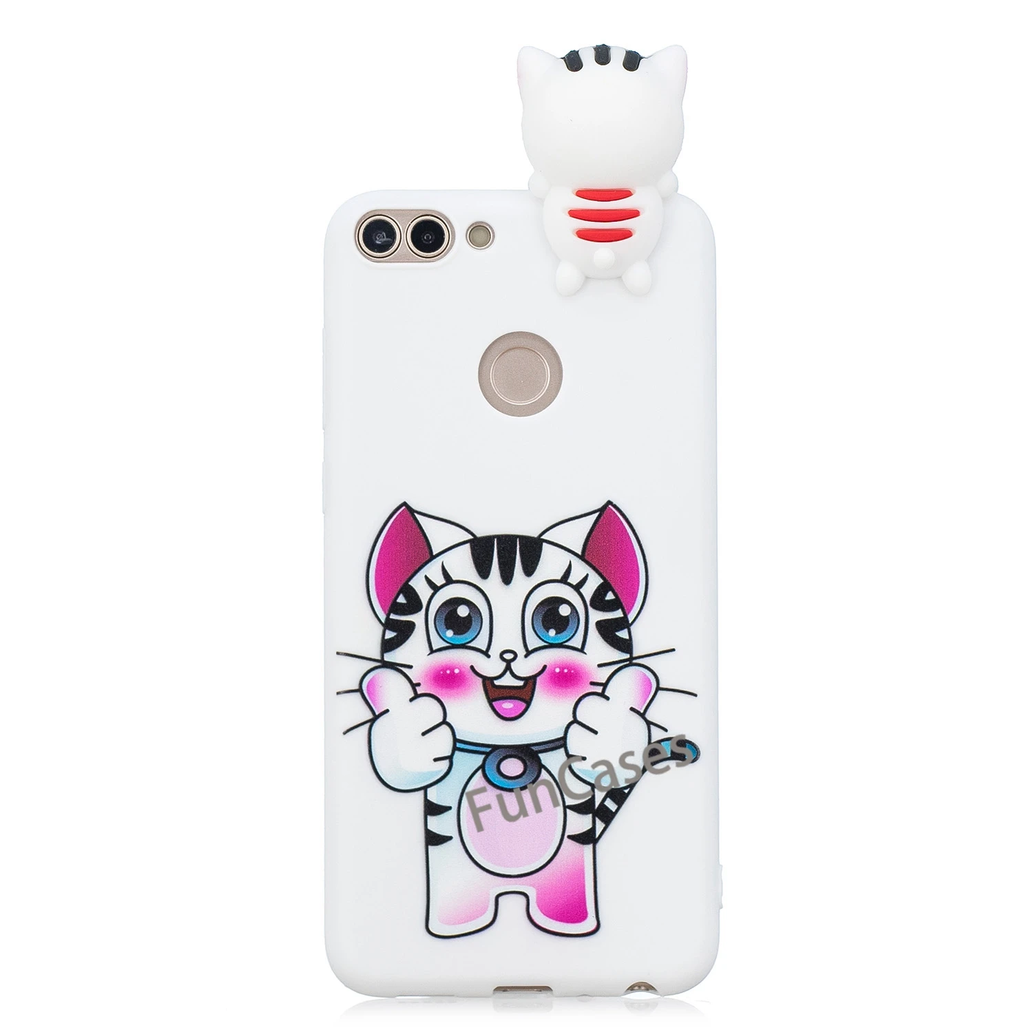 Мягкий силиконовый чехол с рисунком кота панды для huawei P smart 2018 Enjoy 7 S мягкий из ТПУ