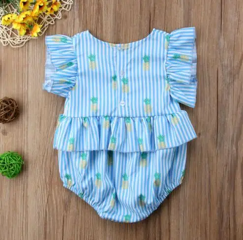 Боди без рукавов для новорожденных и маленьких девочек летний повседневный