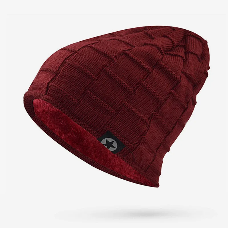 MAXMESSY Unisex Warmth Winter Hats Men Thicken Plus velvet Knitted Beanie Cap Soft Female Warm Cotton Hat ski Bonnet Caps N222 | Аксессуары