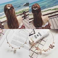 1pc new arrival fashion headbands for women crystal alloy hairbands back holder headwear girls lovely hair band hair accessories