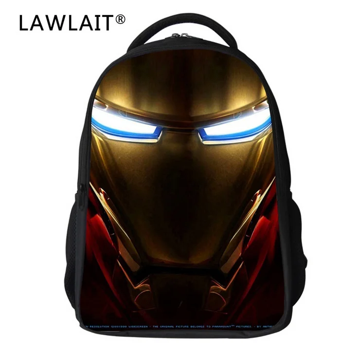 3D Marvel's Мстители мультфильм Капитан Америка Детские рюкзаки для мальчиков школьный Железный человек сумки Печать школьный рюкзак - Цвет: E