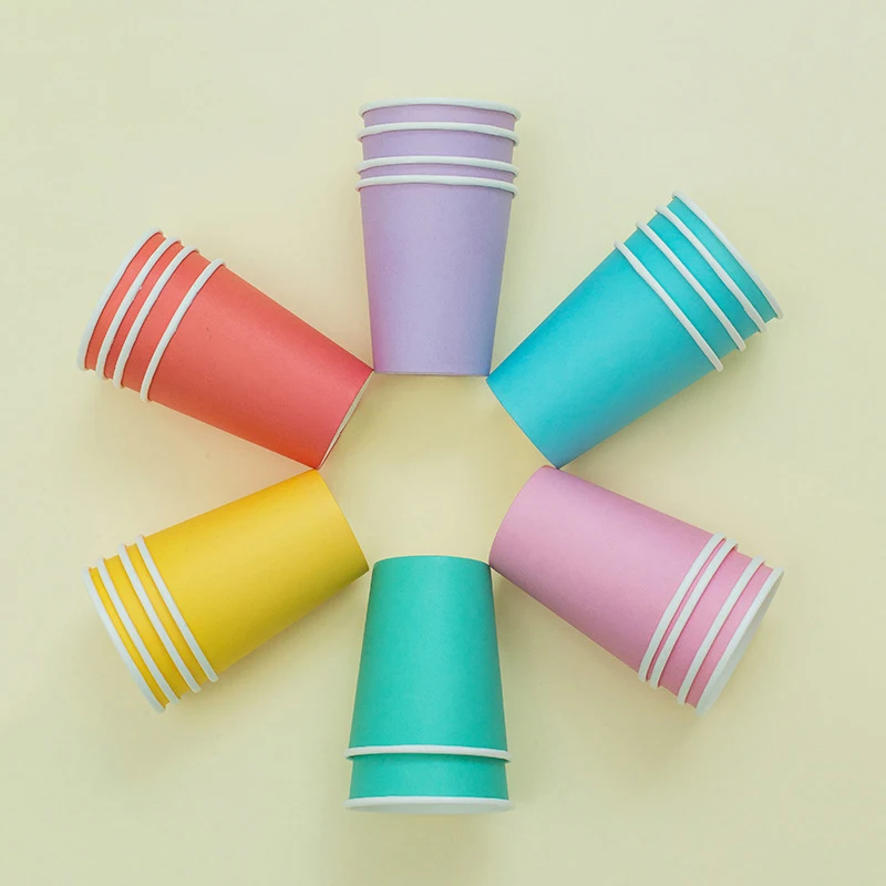 8 шт./упак. простой стиль однотонный для свадьбы дня рождения вечеринки пикника