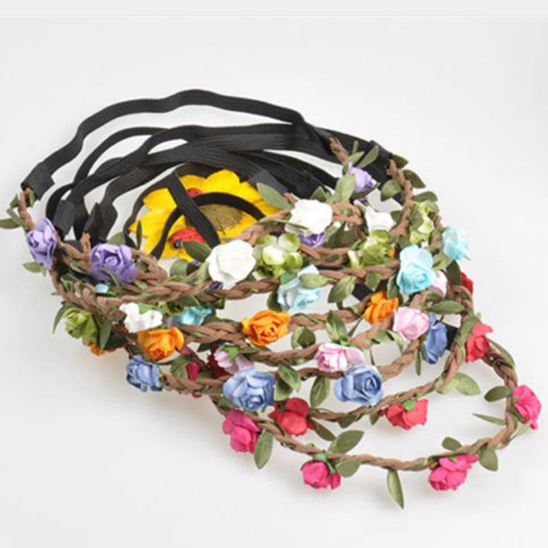Обруч для волос ручной работы с цветочной короной| |