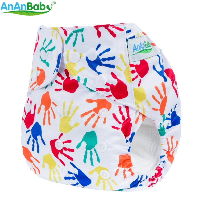 AnAnBaby 20 штук в много цветов на выбор, с героями мультфильмов, с принтом детские подгузники многоразовые тканевые карманные подгузники без вставок