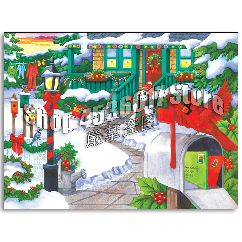 

Diy 5D бриллиантовый рисунок Рождество зимняя Алмазная мозаика, Снежная Алмазная вышивка, вышивка крестиком, домашний декор, рождественские художественные подарки