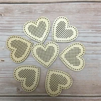 set of30 pcs 4cm wooden hearts shaped earring cross heart pendant heart necklace