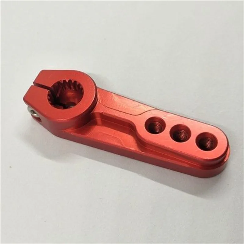 Высокое качество Красный 18T половина размера металлический сервопривод для 60 кг