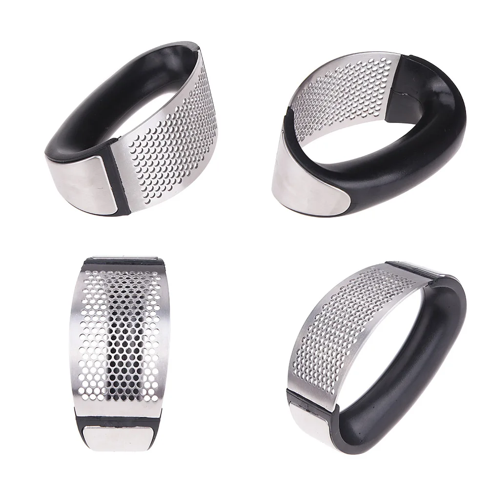 Anpro нержавеющая сталь Чеснок Пресс ручной кривой чеснок имбирь Smasher Мясорубка