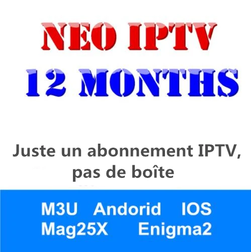 Французский IP tv NEO tv pro IP tv подписка+ 1200 live& VOD Европа арабский tv Франция abonnement Бельгия для android ТВ приставка Смарт ТВ приставка - Цвет: 12 months NEO iptv