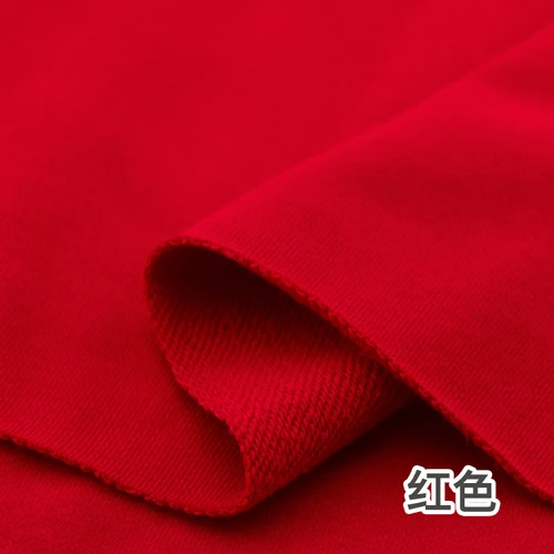 Red Плотная трикотажная махровая толстовка с капюшоном из хлопка, спортивная одежда - Цвет: Red