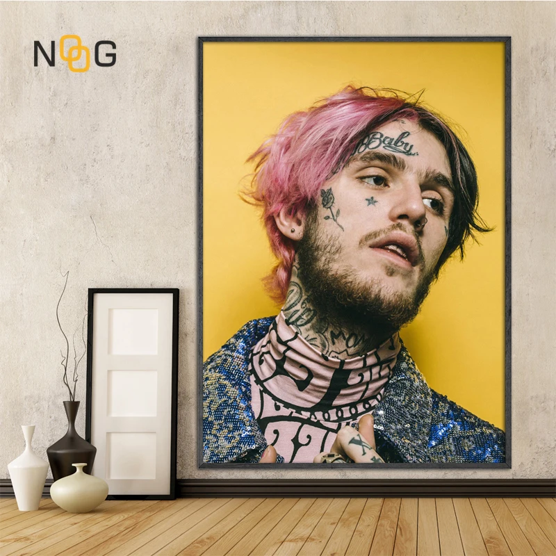 Настенный постер NOOG Lil Peep настенные картины в стиле хип-хоп плакаты и принты на