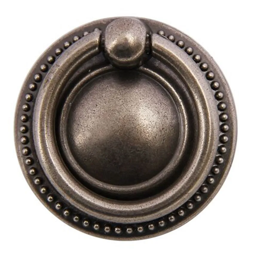 Винтажная ручка для мебели в деревенском ретро стиле античное серебряное кольцо