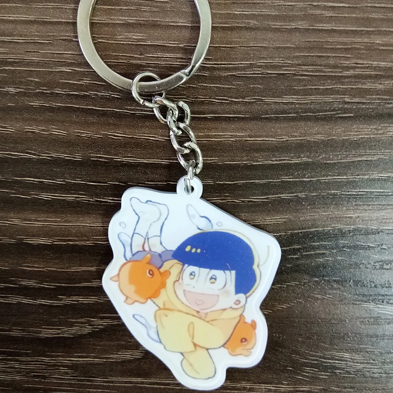Аниме брелок для ключей Osomatsu san морской мир версия с животными Karamatsu Ichimatsu Jyushimatsu