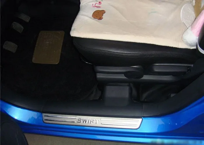 Прокладка порога из нержавеющей стали для SUZUKI SWIFT 05-13 наружная Задняя кромка платформы кузова автомобиля Стайлинг Добро пожаловать педаль накладка пленка