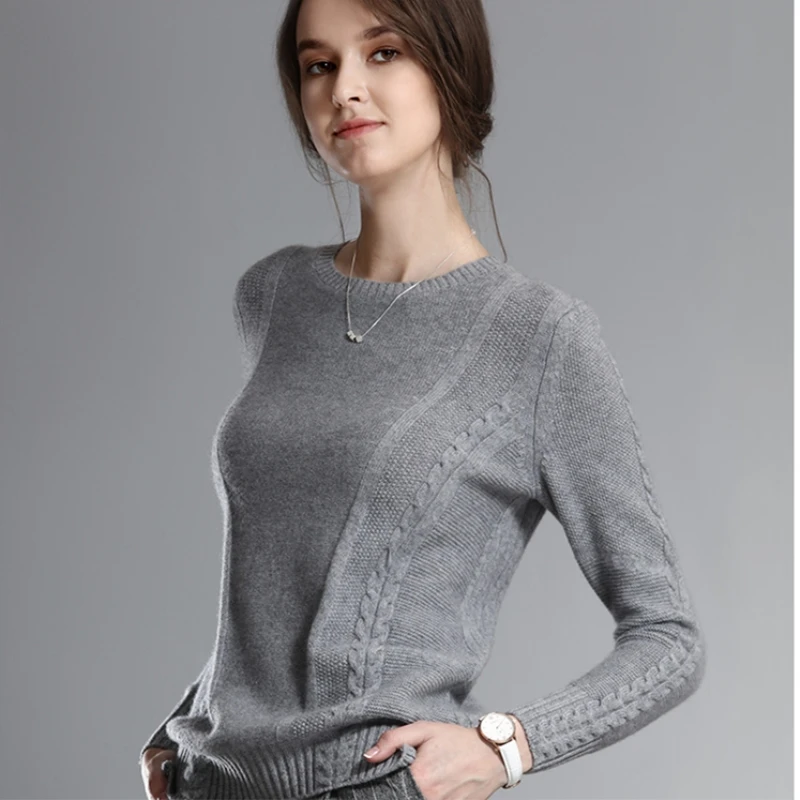 JECH Women 2017 Autumn Winter Fashion O-Neck Sweaters Cashmere Femme Jumpers Long Sleeve Warm Soft Casual Pullover | Женская одежда