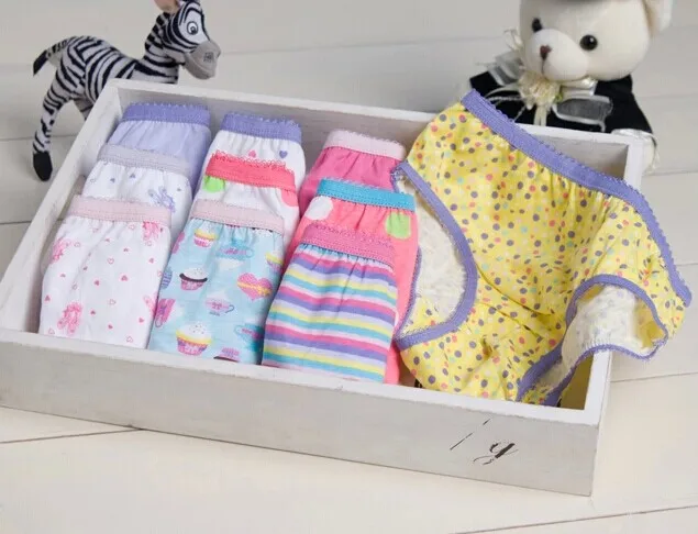 Г. Новинка, распродажа, Calcinha Infantil, детское нижнее белье для девочек короткие трусики короткие детские трусы с цветочным рисунком, хлопок, 12 шт./лот, D2