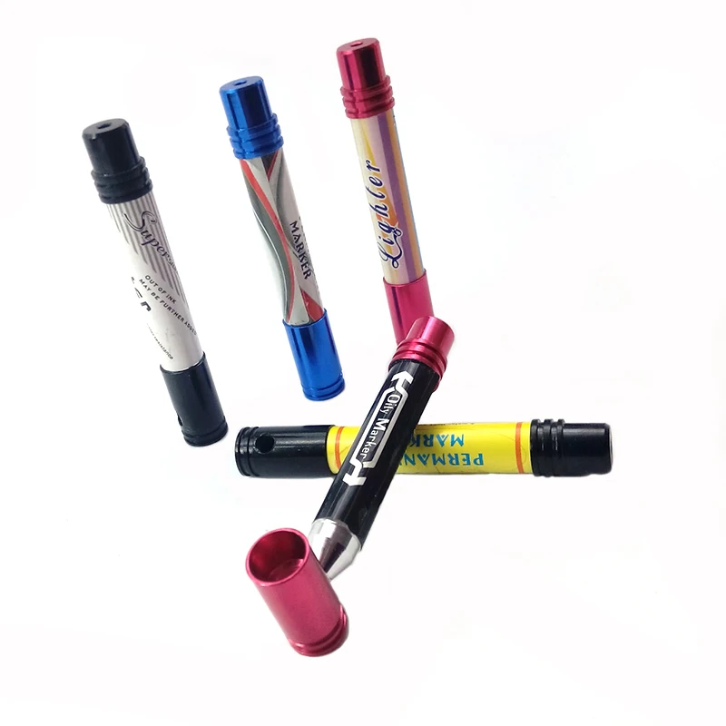 1 шт. портативная ручка маркер курительная трубка металлическая алюминиевая