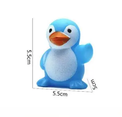 penguin Милые смешанные животные красочные мягкие резиновые поплавок сжимают звук скрипучий популярные игрушки для купания для детей игрушки для детей WYQ - Цвет: penguin