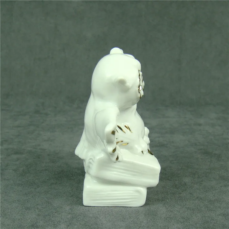Porcelain Doctor Owl Figurine Creative Ceramics Magician Hooter Sculpture Decor Craftworks Embellishment Present Accessories | Дом и сад