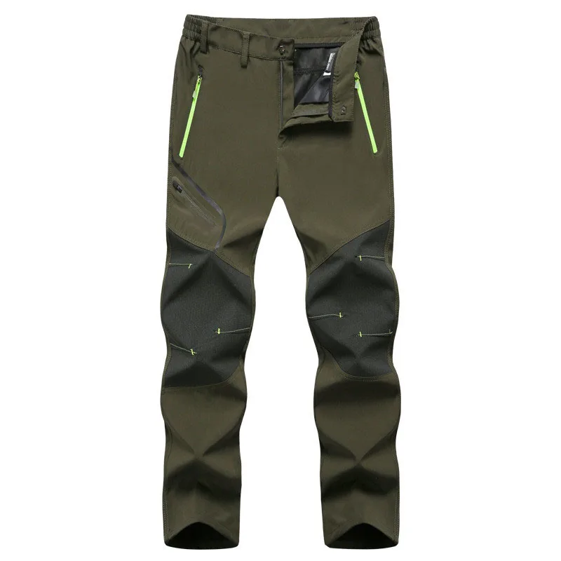 Мужские быстросохнущие брюки Gore-Tex на открытом воздухе, весенние и осенние тонкие микроэластичные водонепроницаемые дышащие брюки - Цвет: Army Green Female