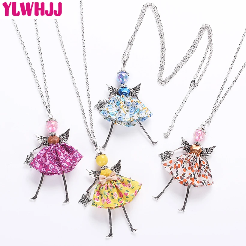 YLWHJJ новые женские ожерелья для кукол с милыми крыльями ангела многоцветные