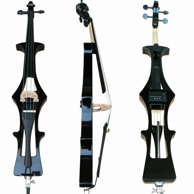 

ZONAEL Cool Handmade Black Electronic Cello Electric Ultra Long Mount full set with bag and bow Music Entertainment CE001