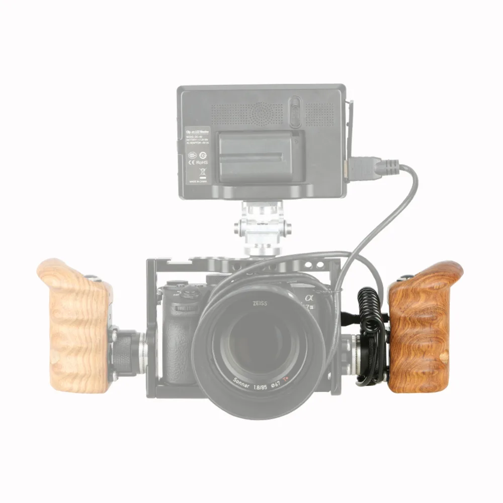 Ручка для камеры NICEYRIG деревянная ручка DSLR ARRI Rosette видео вкл. ВЫКЛ.|Клетки камер| |
