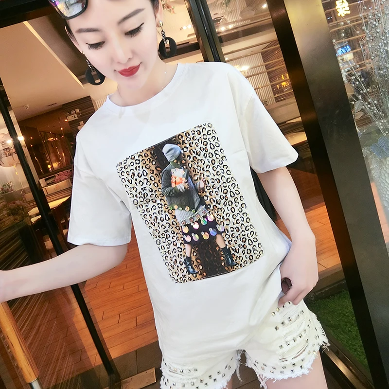 Новые летние модные футболки Для женщин Harajuku короткий рукав забавные Ulzzang футболка CuteTshirt мультфильм футболки женские