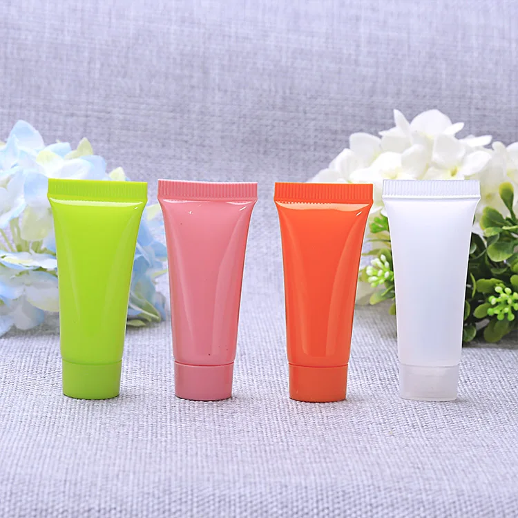 10 мл красочная пустая косметическая упаковка пластиковая Мягкая трубка