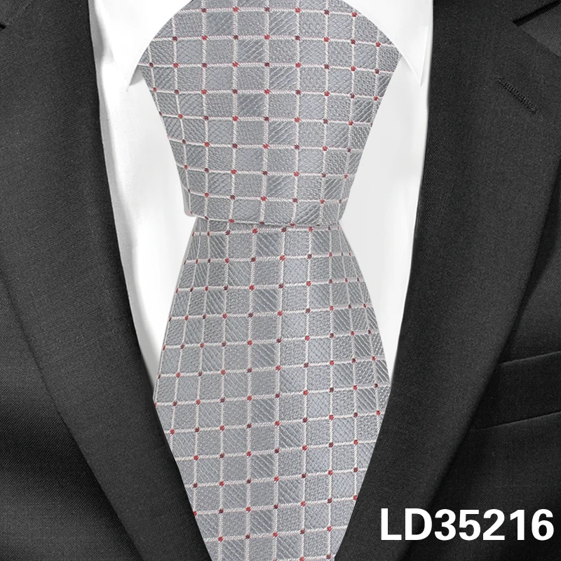 LD35216 Жаккардовый цветочный галстук для мужчин, полиэстеровый клетчатый галстук для шеи, деловые свадебные костюмы, галстуки с пейсли, тонкие мужские галстуки для взрослых - Цвет: LD35216