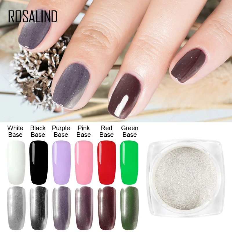 Зеркальный порошок для ногтей ROSALIND блестки дизайна Гель-лак пигмент пыль