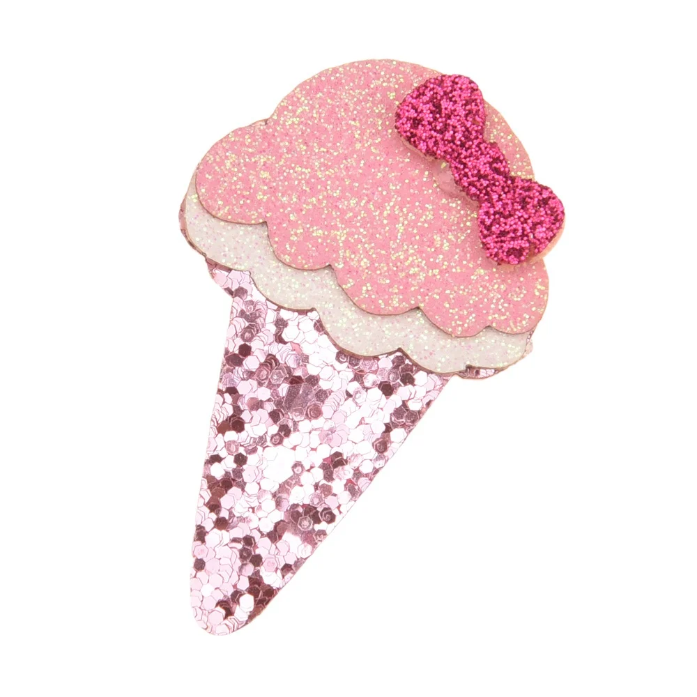 Pink 35 шт. бутик 3*5 см мороженое блесток Лук модные аксессуары для волос DIY аксессуары для волос обруч без заколки для волос - Цвет: Pink