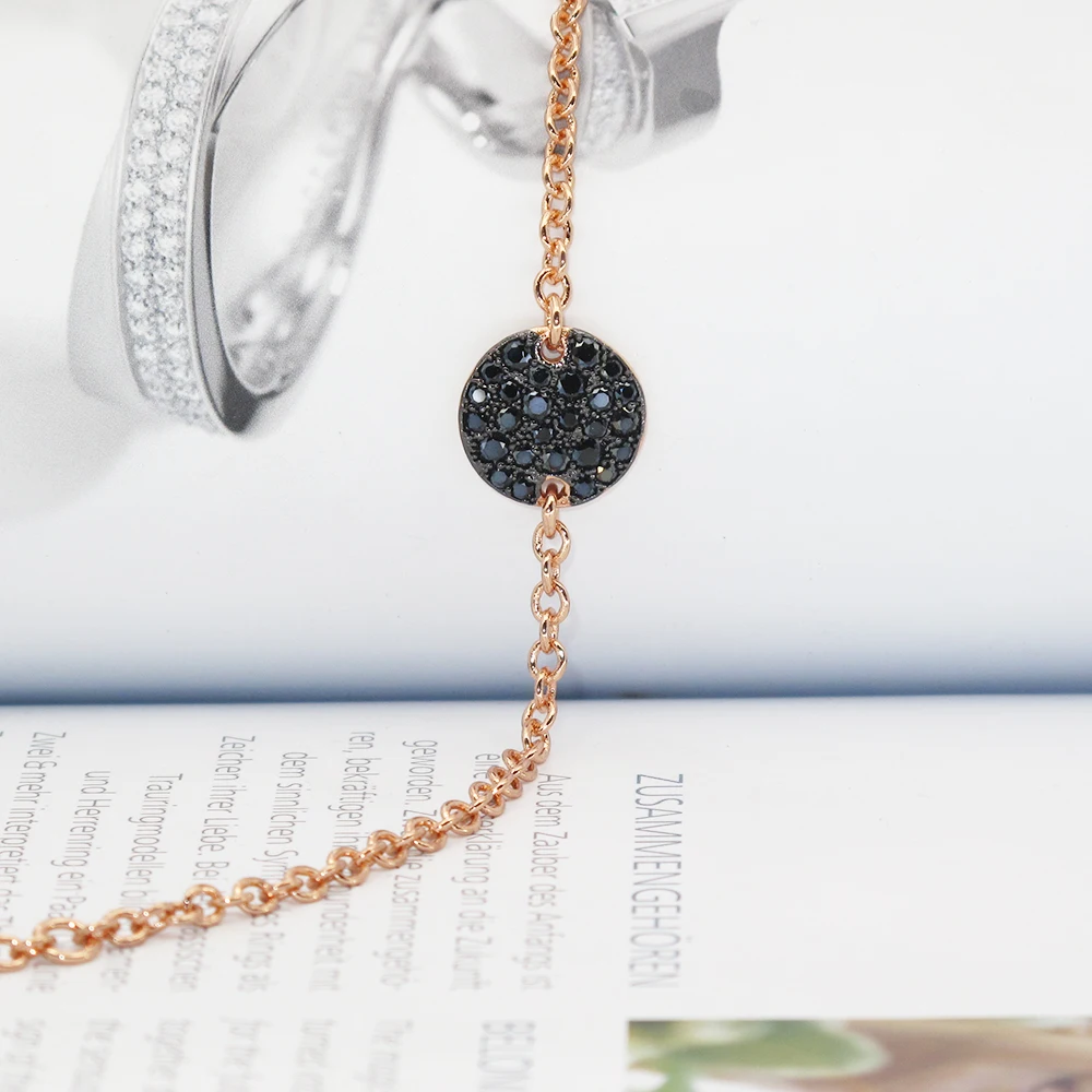 FORIS модные романтические украшения Электрический черный браслет для женщин