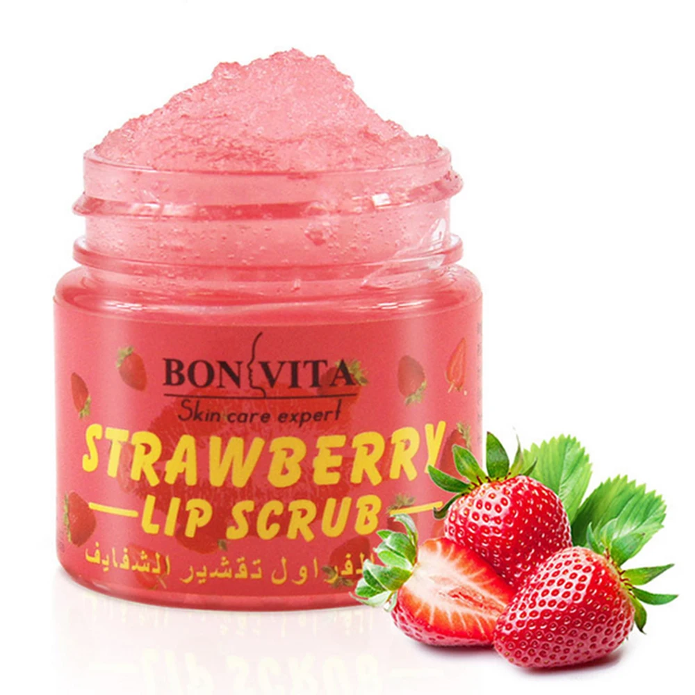 Strawberry flavor Отшелушивающий крем для губ, сахарный скраб, увлажняющий крем для уменьшения линий губ, блеск для губ, удаляющий мертвый Коллаген для ухода за кожей, маска для губ TSLM1 - Цвет: Strawberry flavor