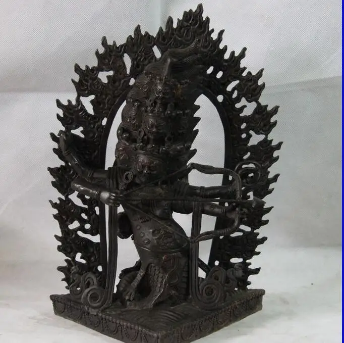 13 &quotТибетский буддизм медный Бронзовый Mahakala Vajrapani Будда Setrap Чэнь статуя | Дом и