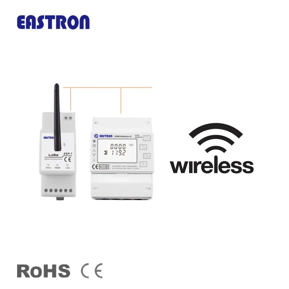 SDM630MCT-LoraWAN, трехфазный беспроводной счетчик электроэнергии с Lora связью, ABP/OTAA заказной продукт