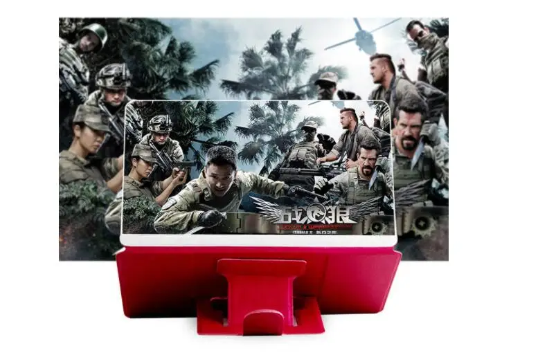 8 дюймов радиационная защита 3D усилитель экрана мобильного телефона держатель мобильного телефона HD экран видео кожаный чехол увеличительное стекло