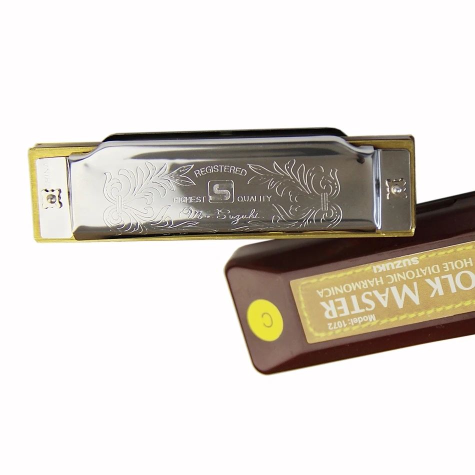 Suzuki Folkmaster 1072 C Diatonic Key 10 отверстий Blues Harp Harmonica для начинающих|suzuki folkmaster|blues harpblues