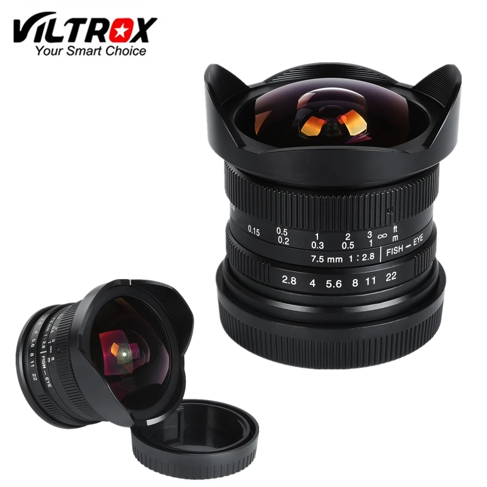 Viltrox 7.5 мм f/2.8 ultra Широкий формат Камера рыбий глаз APS C для макро 4/3 Panasonic gh5 gx8 g7