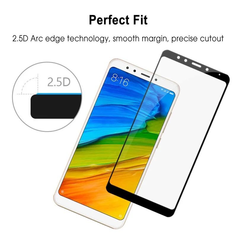 Защитное стекло с полным покрытием для xiaomi redmi 5 plus защита экрана xiomi readmi 5a a5